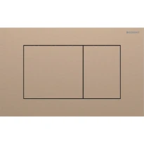 Geberit Sigma 40 Plaque de commande pour rinçage à 2 volumes, carré: Or rouge / Brossé, revêtement facile à nettoyer