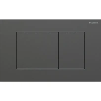 Geberit Sigma 40 Plaque de commande pour rinçage à 2 volumes, carré: Noir chromé / Brossé, revêtement facile à nettoyer