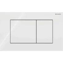 Geberit Sigma 40 Plaque de commande pour rinçage à 2 volumes, carré: Blanc