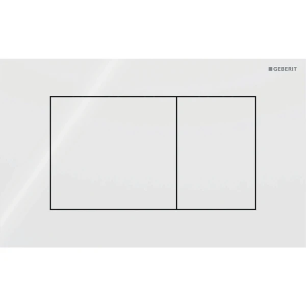 Geberit Sigma 40 Plaque de commande pour rinçage à 2 volumes, carré: Blanc
