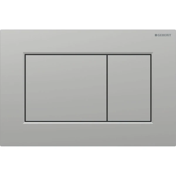 Geberit Sigma 01 Plaque de commande pour rinçage à 2 volumes, carré: Laqué chromé mat / Revêtement facile à nettoyer