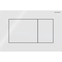 Geberit Sigma 01 Plaque de commande pour rinçage à 2 volumes, carré: Blanc