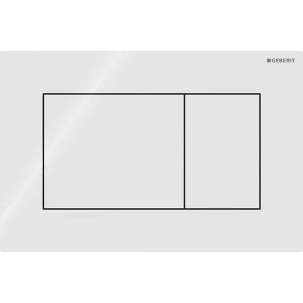 Geberit Sigma 01 Plaque de commande pour rinçage à 2 volumes, carré: Blanc