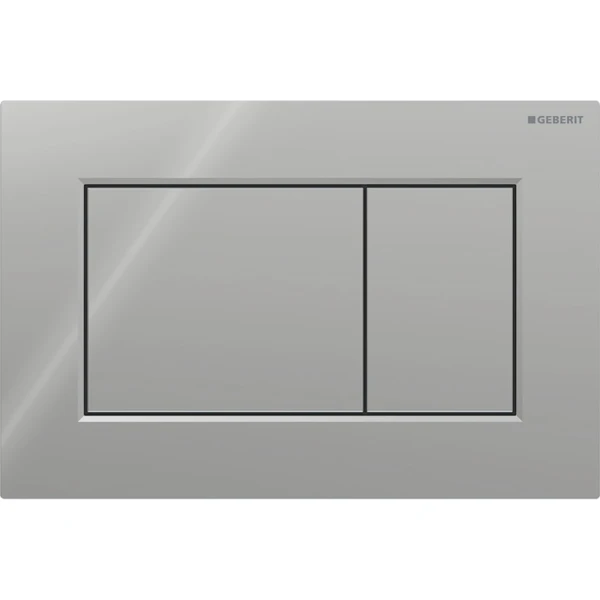 Geberit Sigma 01 Plaque de commande pour rinçage à 2 volumes, carré: Chromé brillant