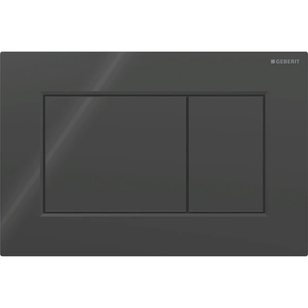 Geberit Sigma 01 Plaque de commande pour rinçage à 2 volumes, carré: Noir