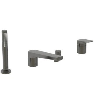 Ideal Standard La Dolce Vita mitigeur bain/douche 4-trous avec bec - Gun Metal