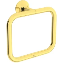 Ideal Standard La Dolce Vita anneau de serviette conception carrée - Brushed Gold