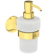 Ideal Standard La Dolce Vita distributeur de savon verre blanc - Brushed Gold