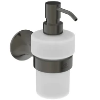 Ideal Standard La Dolce Vita distributeur de savon verre blanc - Gun Metal