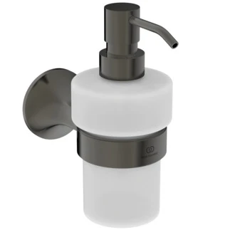Ideal Standard La Dolce Vita distributeur de savon verre blanc - Gun Metal