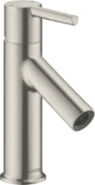 Axor Starck robinet eau froide - bec 86 mm - Stainless Steel Optic - avec tirette de vidage à l'arrière du bec