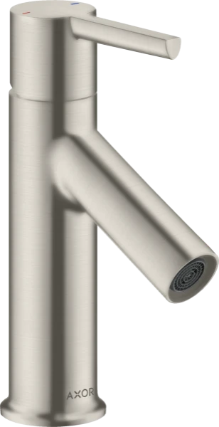 Axor Starck robinet eau froide - bec 86 mm - Stainless Steel Optic - avec tirette de vidage à l'arrière du bec
