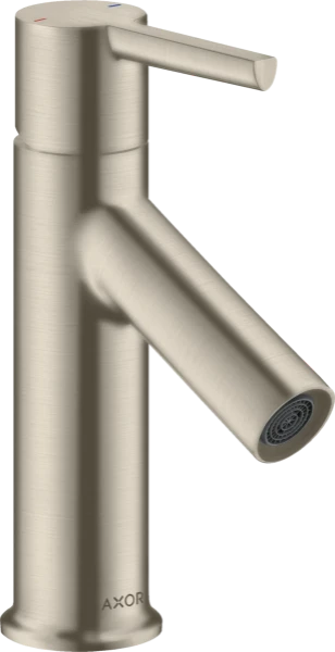 Axor Starck robinet eau froide - bec 86 mm - Brushed Nickel - avec tirette de vidage à l'arrière du bec