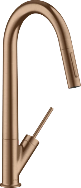 Axor Starck keukenmengkraan - brushed red gold