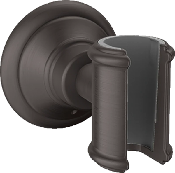 Axor Montreux wandhouder voor doucheslangen met een conische moer - Brushed Black Chrome