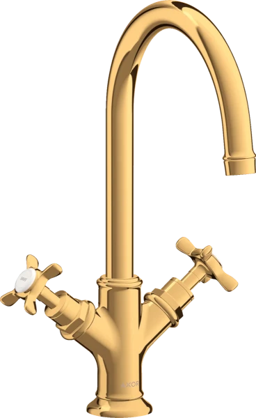 MELANGEUR DE LAVABO DUO-COMMANDE AXOR MONTREUX polished gold optic