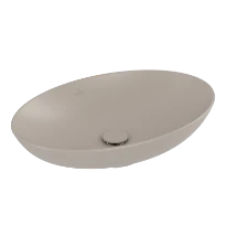 Villeroy & Boch Loop & Friends lavabo à poser 620 x 420 mm - Almond CeramicPlus - sans trou de robinet - avec trop-plein