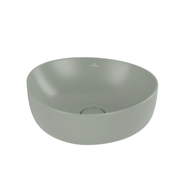 Villeroy & Boch Antao lavabo à poser 400 x 395 mm - Morning Green CeramicPlus - sans trou de robinet - sans trop-plein