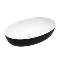 Villeroy & Boch Artis lavabo à poser 610 x 410 mm - noir - sans trou de robinet - sans trop-plein