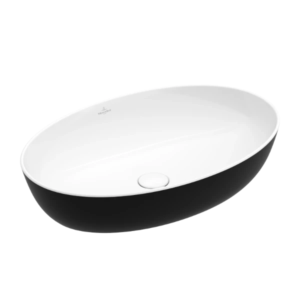 Villeroy & Boch Artis lavabo à poser 610 x 410 mm - noir - sans trou de robinet - sans trop-plein