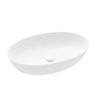 Villeroy & Boch Artis lavabo à poser 610 x 410 mm - Stone White CeramicPlus - sans trou de robinet - sans trop-plein