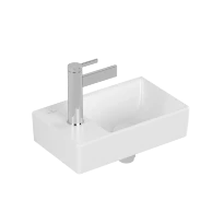 Villeroy & Boch Avento lave-mains 360 x 220 mm - Stone White CeramicPlus - avec trou de robinet gauche - sans trop-plein