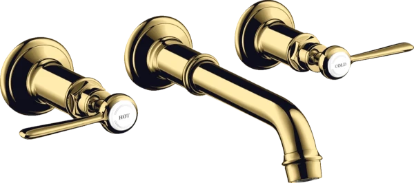 MELANGEUR DE LAVABO 3-TROUS AXOR MONTREUX polished gold optic