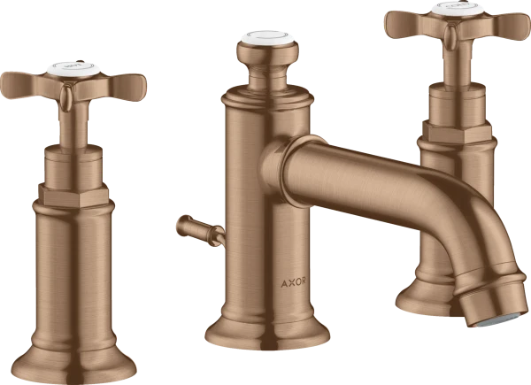 MELANGEUR DE LAVABO 3-TROUS AXOR MONTREUX brushed red gold