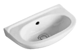 Villeroy & Boch Saval Pro lave-mains 400 x 250 - blanc - avec trou de robinet droite - avec trop-plein