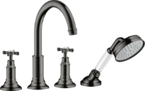 MELANGEUR BAIGNOIRE 4-TROUS AXOR MONTREUX polished black chrome