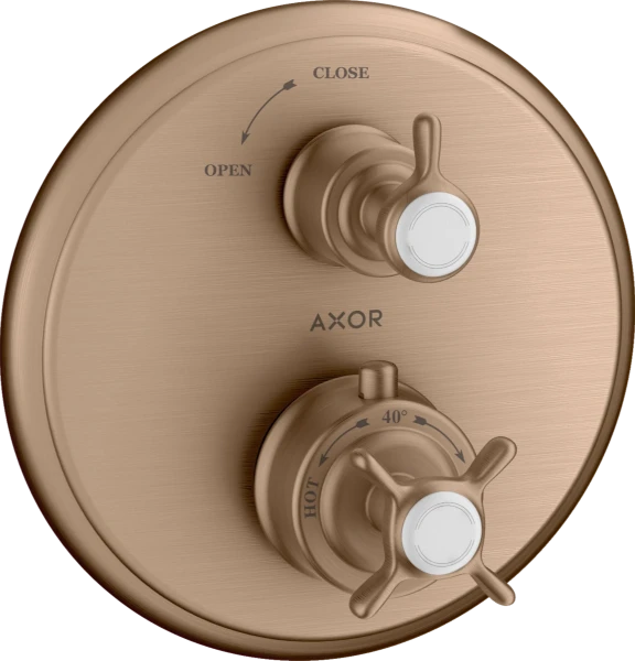 THERMOSTAT A ENCASTRER AXOR MONTREUX brushed red gold