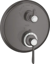 Axor Citterio robinet thermostatique encastré chromé noir brossé