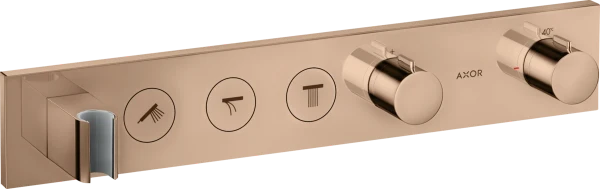 SET DE FINITION AXOR SHOWERCONTROL polished red gold