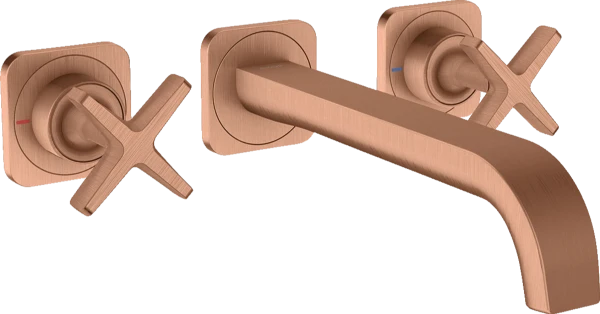 MELANGEUR DE LAVABO 3-TROUS AXOR CITTERIO E brushed red gold