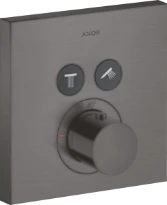 Axor Showerselect thermostat encastré set de finition carré 170 MM - 170 MM  chromé noir brossé pour 2 systèmes