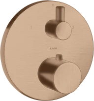 Axor Uno 2 robinet thermostatique encastré or rouge brossé
