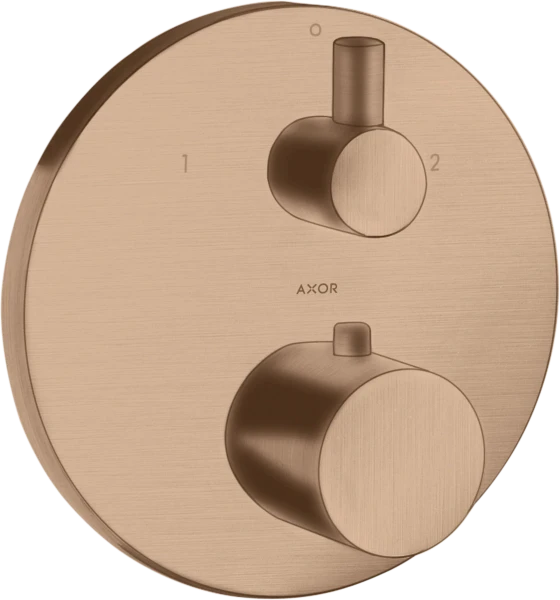 Axor Uno 2 robinet thermostatique encastré or rouge brossé
