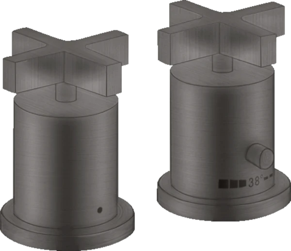 Axor Citterio robinet thermostatique bain chromé noir brossé