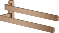 Axor Universal porte-serviettes double 40,9 - 12  cm pivotant et or rouge brossé