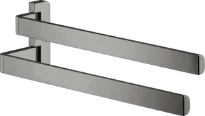 PORTESERVIETTES DOUBLE AXOR UNIVERSAL 40,9 - 12 ! cm polished black chrome orientable
