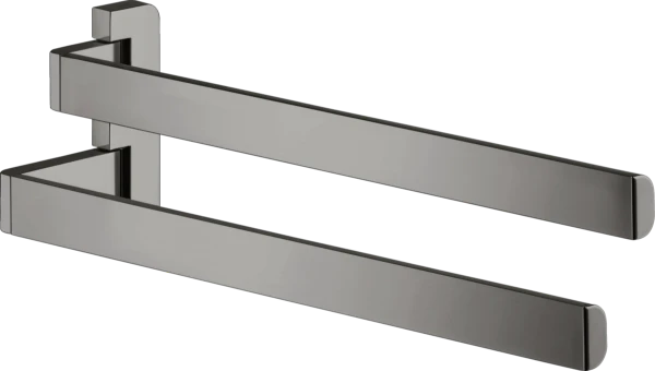 PORTESERVIETTES DOUBLE AXOR UNIVERSAL 40,9 - 12 ! cm polished black chrome orientable