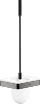 PORTE BROSSE WC AXOR UNIVERSAL 11 - 46,5 ! cm polished black chrome verre montage mural