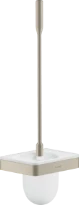PORTE BROSSE WC AXOR UNIVERSAL 11 - 46,5 ! cm brushed nickel verre montage mural