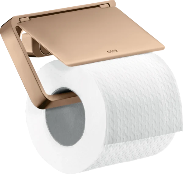 PORTE PAPIER WC AXOR UNIVERSAL 13,5 - 8 ! cm polished red gold avec couvercle