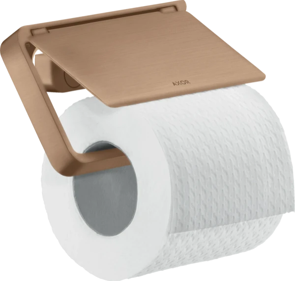 PORTE PAPIER WC AXOR UNIVERSAL 13,5 - 8 ! cm brushed red gold avec couvercle