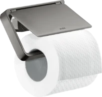 PORTE PAPIER WC AXOR UNIVERSAL 13,5 - 8 ! cm polished black chrome avec couvercle