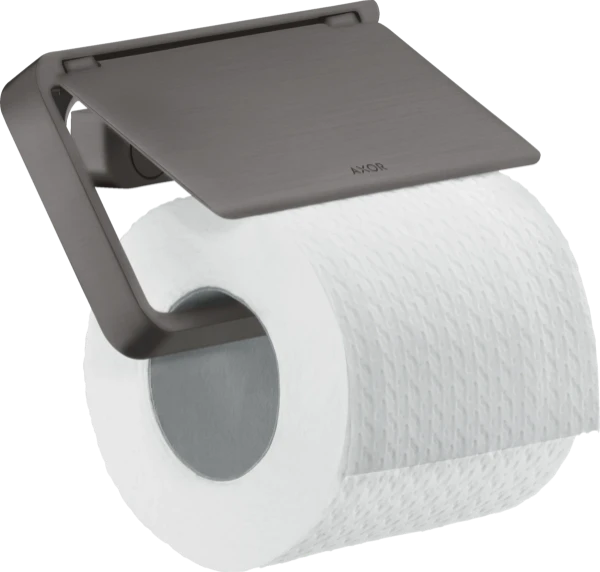 PORTE PAPIER WC AXOR UNIVERSAL 13,5 - 8 ! cm brushed black chrome avec couvercle