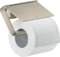 PORTE PAPIER WC AXOR UNIVERSAL 13,5 - 8 ! cm brushed nickel avec couvercle