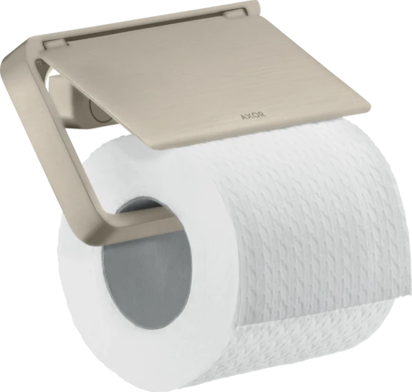 PORTE PAPIER WC AXOR UNIVERSAL 13,5 - 8 ! cm brushed nickel avec couvercle