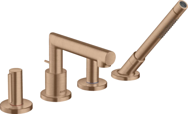 MELANGEUR BAIGNOIRE 4-TROUS AXOR UNO brushed red gold